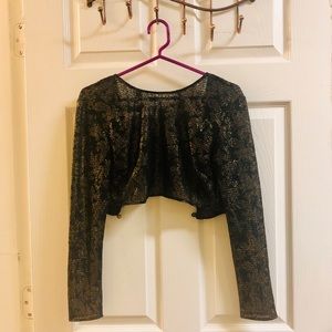 Sam & Lavi Gold Metallic Crop Top